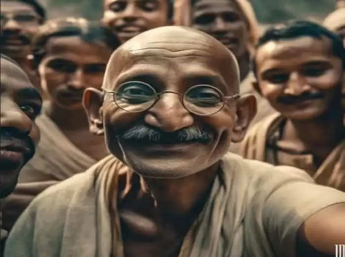 gandhi ji ki selfi