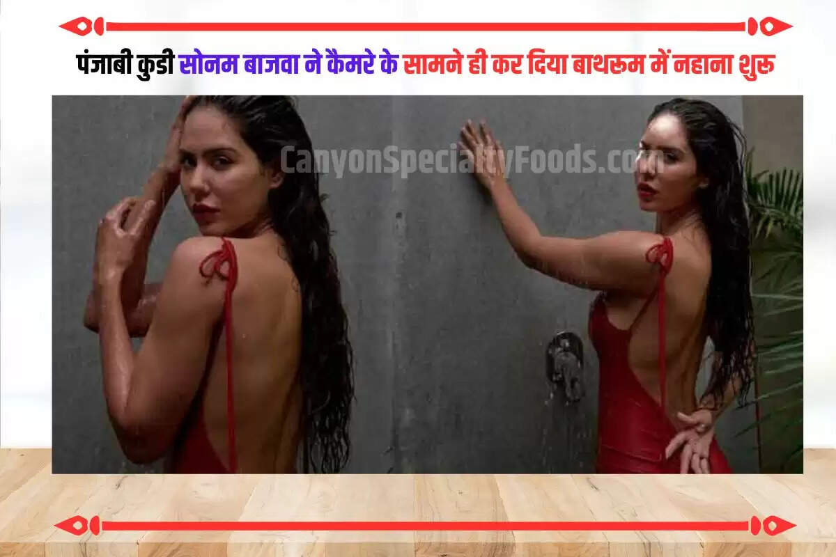 पंजाबी कुडी सोनम बाजवा ने कैमरे के सामने ही कर दिया बाथरूम में नहाना शुरू