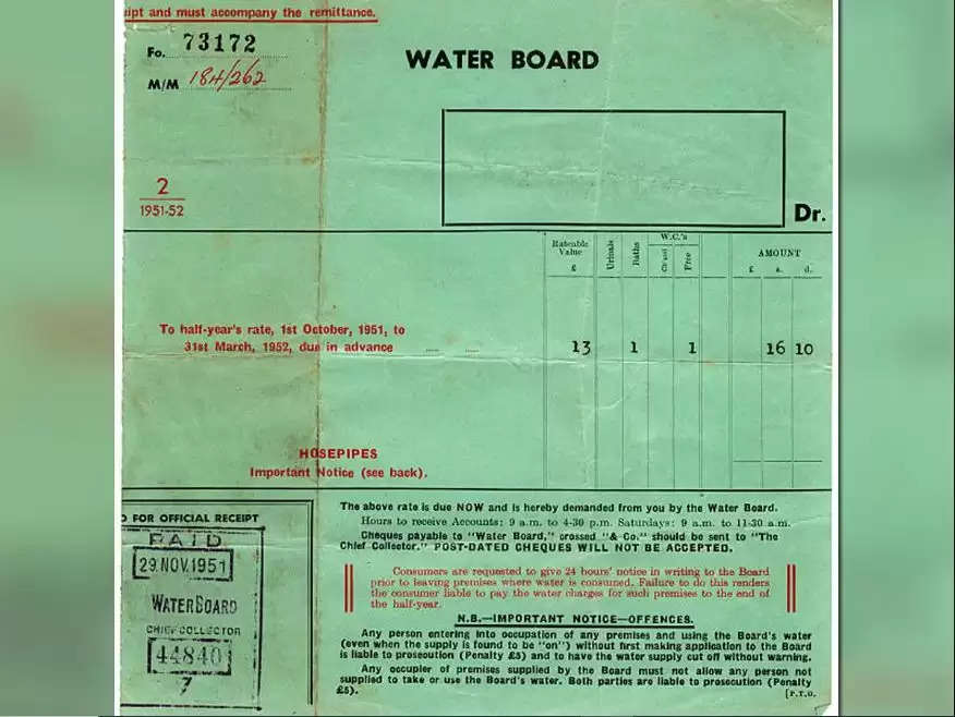 old water bill