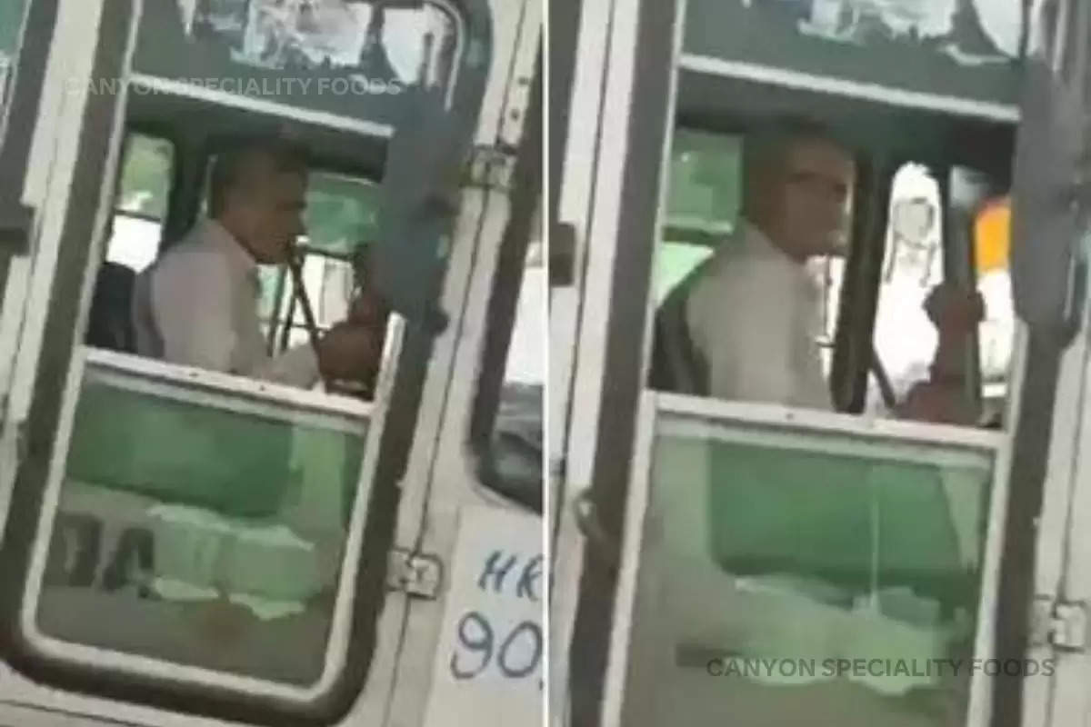 Bus driver seen smoking hookah