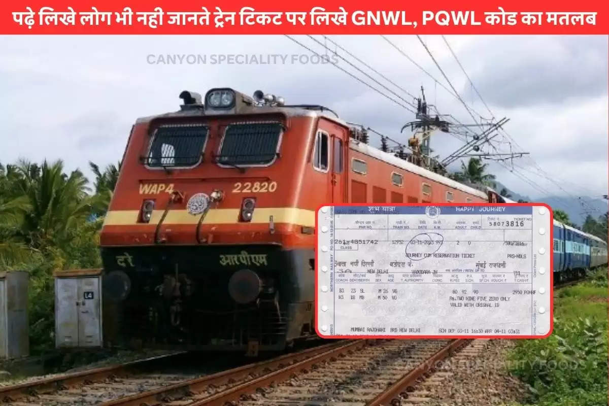 train ticket ke codes ka matlab