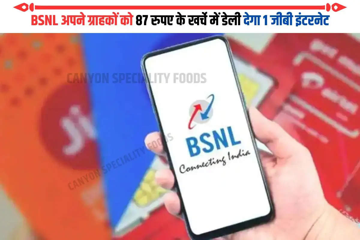 BSNL अपने ग्राहकों को 87 रुपए के खर्चे में डेली देगा 1 जीबी इंटरनेट